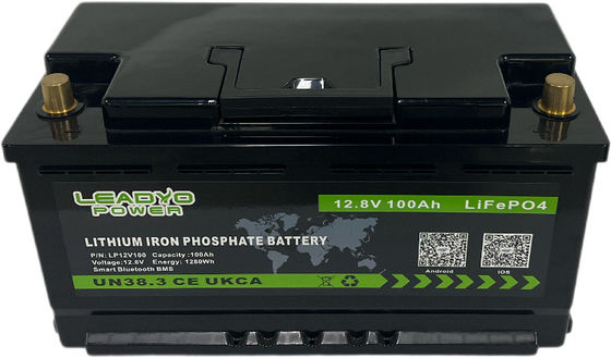 อัตราการทํางานสูง วงจรลึก LiFePO4 แบตเตอรี่ L5 12V 12.8V 100Ah สําหรับ RV Camper Van