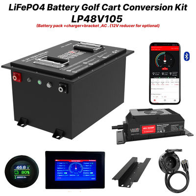 ซื้อ 48V 105Ah 51.2V2 250Amp LiFePO4 ชุดเปลี่ยนแบตเตอรี่รถกอล์ฟ 5 ปีการรับประกัน การผลิตออนไลน์