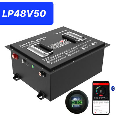 ซื้อ 48V 50Ah 51.2V2 150Amp LiFePO4 แบตเตอรี่รถกอล์ฟ การผลิตออนไลน์