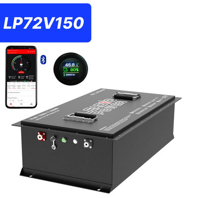 72V 150Ah 76.8V LiFePO4 แบตเตอรี่รถกอล์ฟ W / h โบลูธูทและจอ LCD