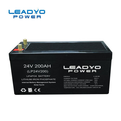 ซื้อ IP66 เคส ABS รอบลึกแบตเตอรี่ลิเธียมแบตเตอรี่ลิเธียมเหล็กฟอสเฟต 24V 200Ah การผลิตออนไลน์