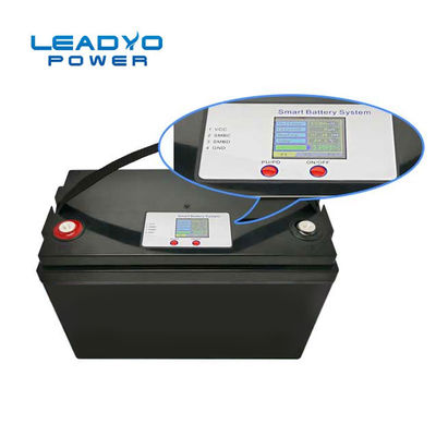 ซื้อ จอแสดงผล LCD อัจฉริยะ 12v 100ah 1280Wh แบตเตอรี่ลิเธียมเหล็กฟอสเฟต Lifepo4 ลิเธียม การผลิตออนไลน์