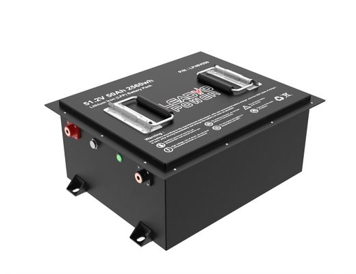 ราคาดี 51.2V 50Ah คาร์ทกอล์ฟ LiFePO4 แบตเตอรี่ 100A BMS 2560Wh พลังงานด้วยบลูทูธ / LCD ออนไลน์