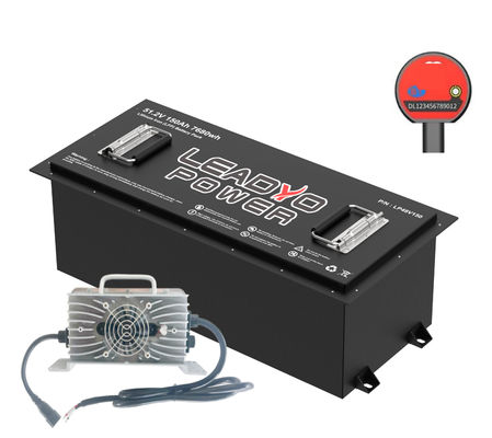 คาร์ทกอล์ฟลิเดียม 48V 51.2V 150Ah LiFePO4 LFP แบตเตอรี่แพ็คพร้อมชาร์จ
