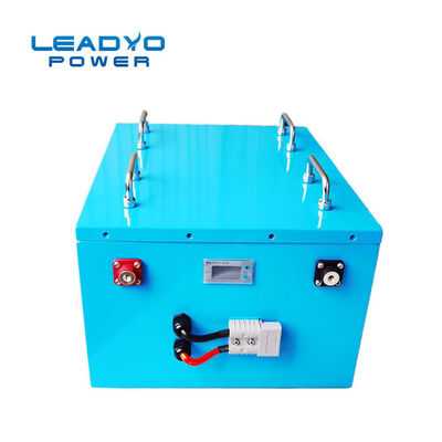 แบตเตอรี่ Lifepo4 แบบชาร์จได้ 48V 100Ah ป้องกันอุณหภูมิสูงสำหรับระบบสุริยะ