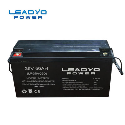ราคาดี กำหนดเอง 36 โวลต์รถยกแบตเตอรี่ 50Ah LFP ลิเธียมไอออนแบตเตอรี่ 480X170X240mm ออนไลน์