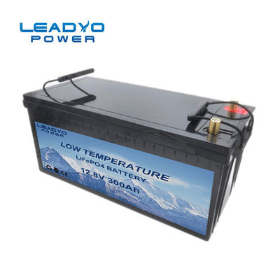 MSDS Certified แบตเตอรี่ชาร์จอุณหภูมิต่ำ 12V 300Ah Lifepo4 Battery Pack