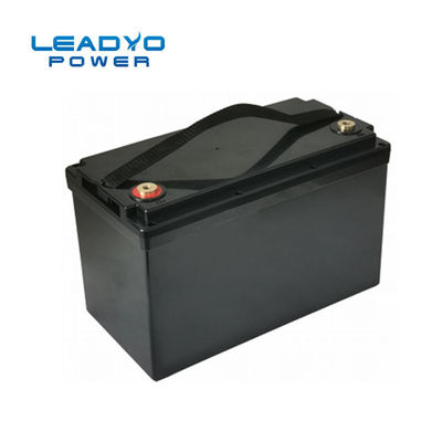 Leadyo Smart BMS Lifepo4 แบตเตอรี่ 12V 100ah 1280Wh Black Screwable ABS Case